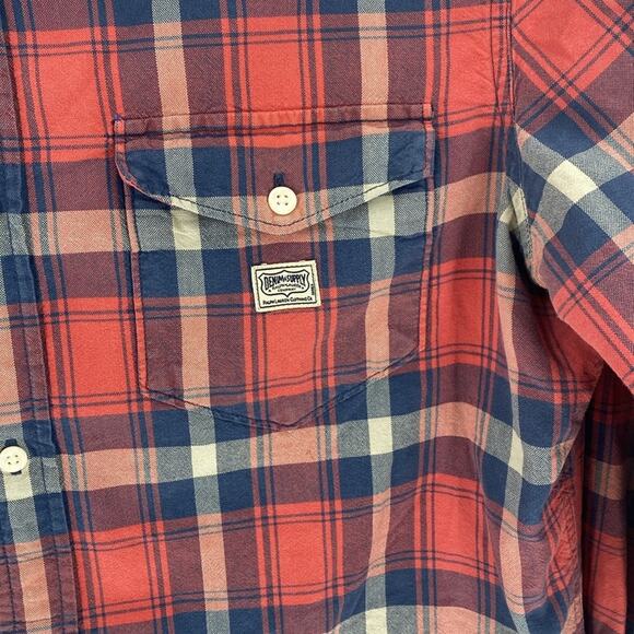 Denim & Supply Ralph Lauren plaid button down worn look discontinued size XL red - Picture 7 of 9